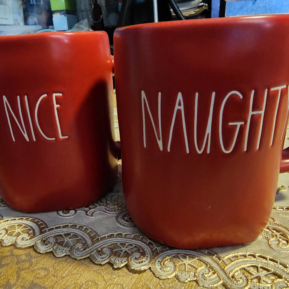 Rae Dunn Artisan Collection -202 Nice and Naughty Mugs